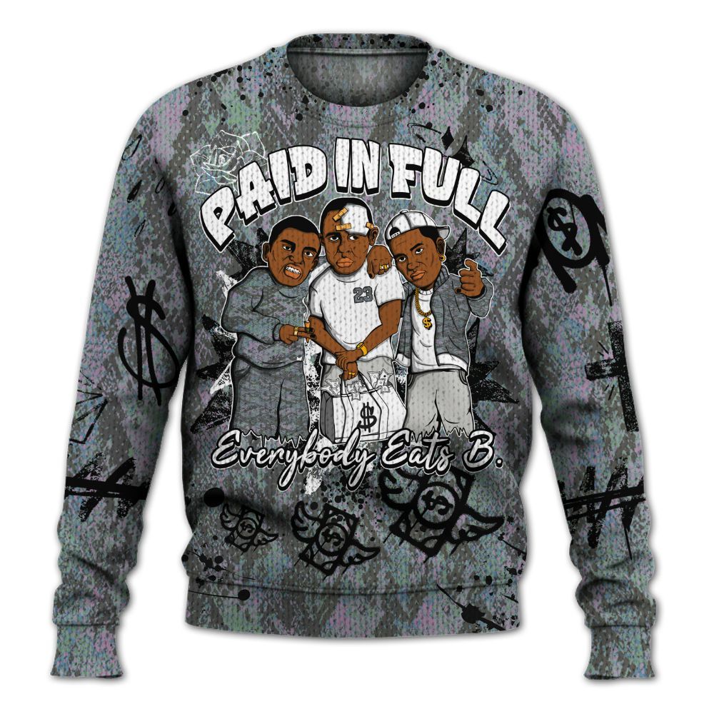 Knitted Sweater To Match Low CNY Year Of The Snake 11s - Everybody Paid In Full Crayon