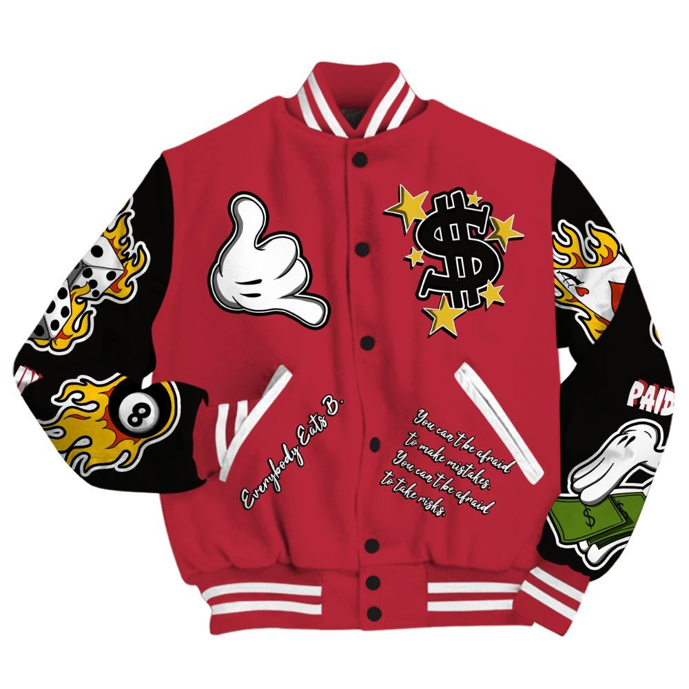 Varsity Jacket To Match Space Jam OG 2026 9s - Everybody Paid In Full Graphic All Over Print