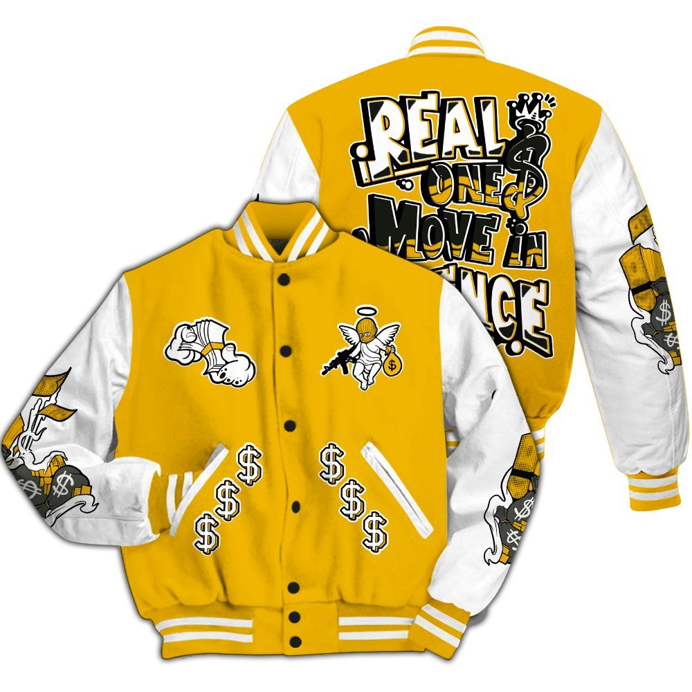 Varsity Jacket To Match Del Sol 13s - Ones Move In Silence Graphic All Over Print