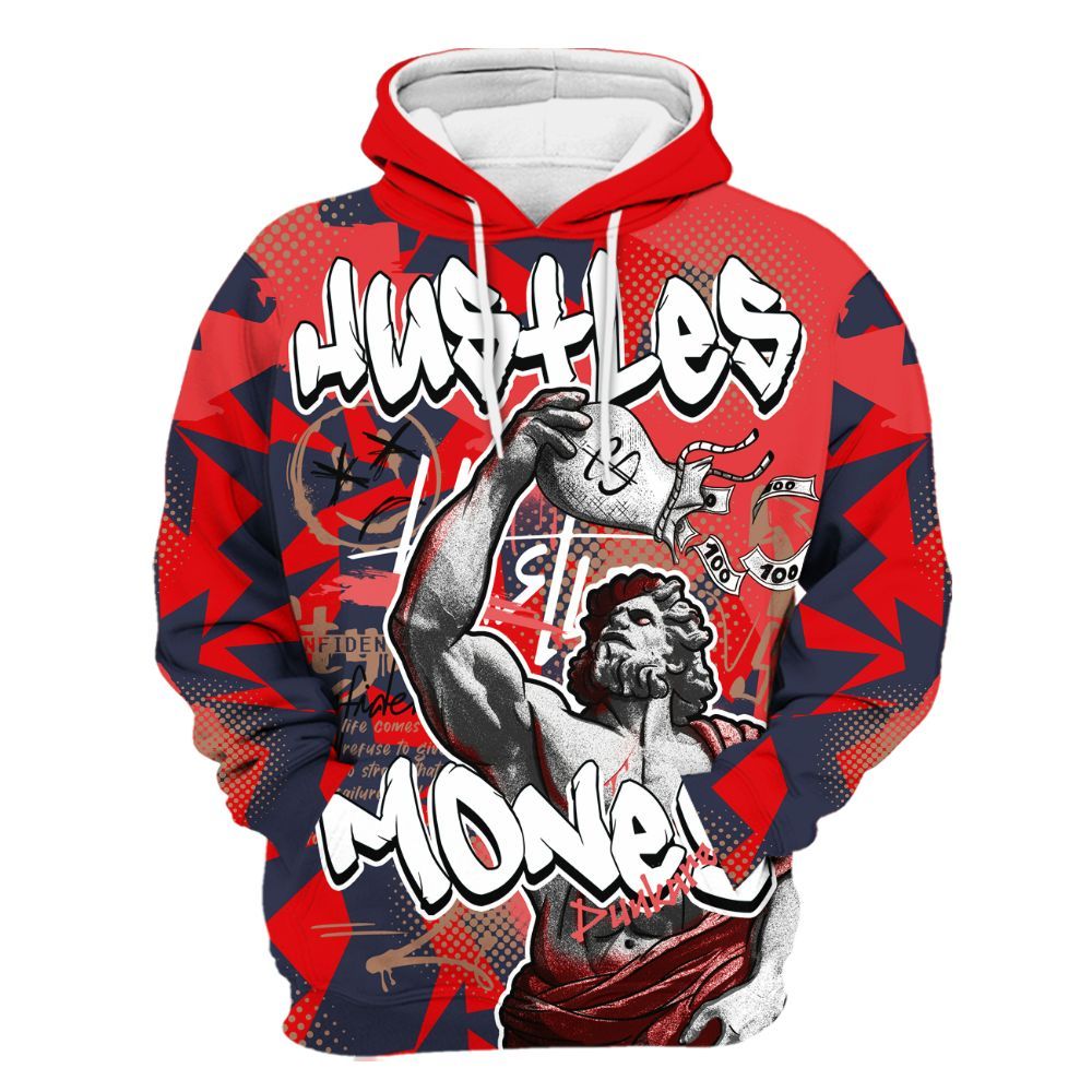Hoodie To Match Low OG Howard Bison 1s - Huslte Money Retro All Over Print