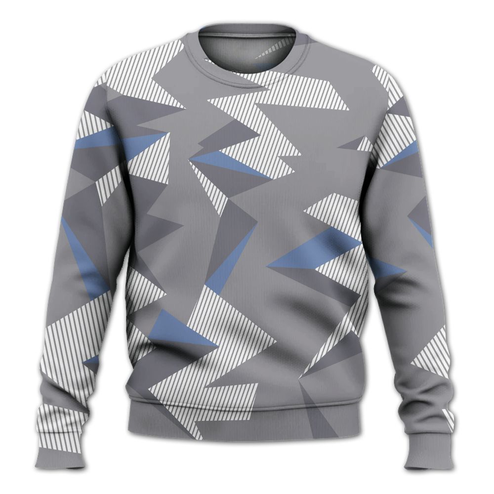 Sweatshirt To Match Cement Grey 11s - Geometric Camouflage Pattern All Over Print