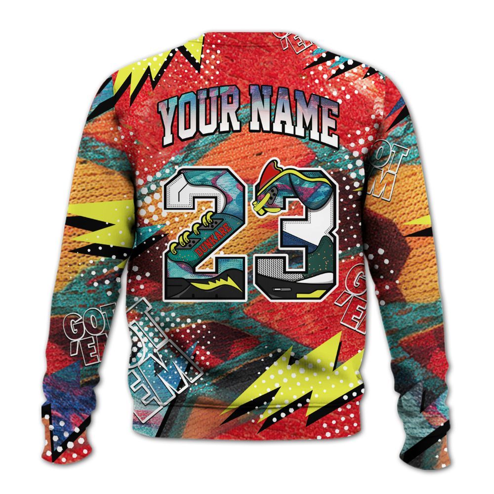 Sweatshirt To Match Kobe 8 What The - Custom Name Number 23 5s All Over Print