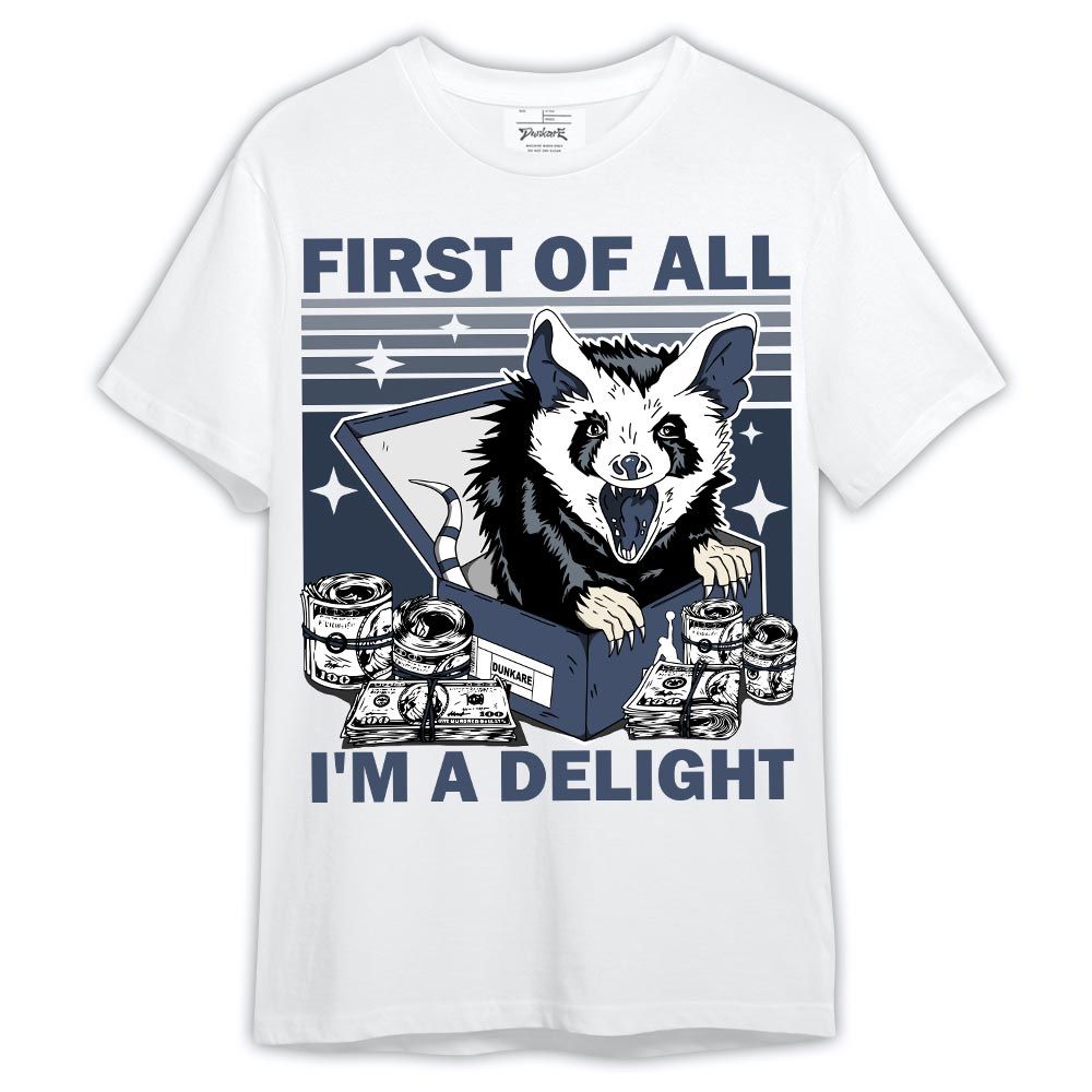 Shirt To Match Low Diffused Blue 11s - Opossum I'm A Delight Shirt Outfit