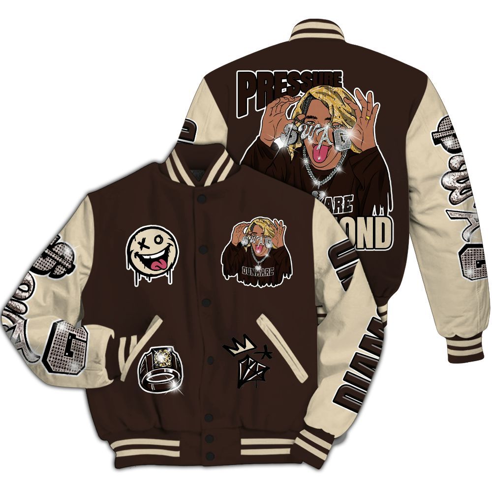 Varsity Jacket To Match 2025 Retro Earth 5s - Pressures Makes Varsity Jacket To Match All Over Print