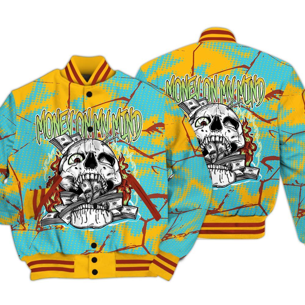 Varsity Jacket To Match SB Dunk Di'Orr Greenwood - MOMM Skeleton Crack Varsity Jacket Unisex