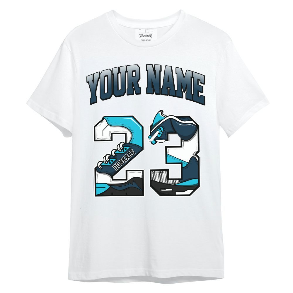 Shirt To Match Air Navy Baltic Blue Custom Name Number 23 5s Unisex Shirt