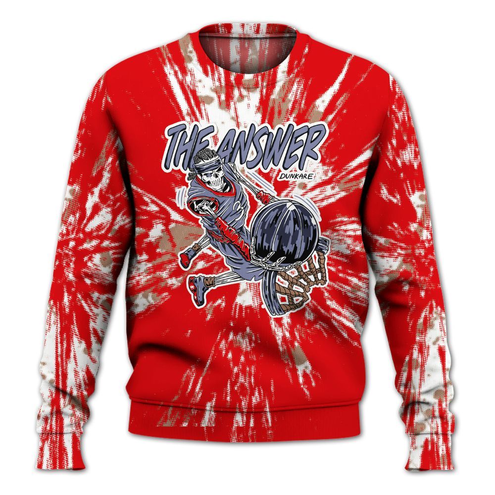 Sweatshirt To Match Low OG Howard Bison 1s - The Answer Skeleton Luxury All Over Print