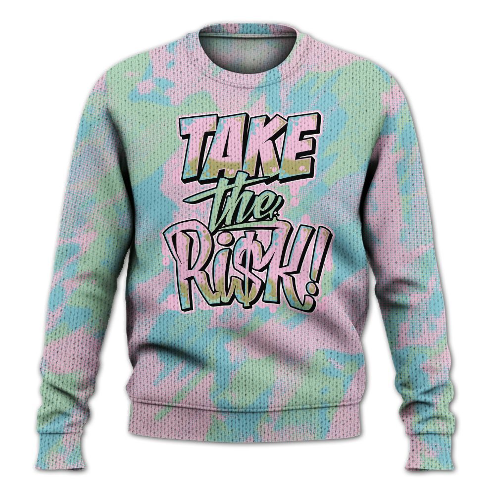 Knitted Sweater To Match SB Dunk Low Visty - Take Risks Abstract