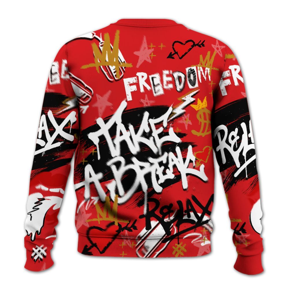Sweatshirt To Match Scoot Zeros Retro Portland - Take Break Freedom Graffiti Streetwear All Over Print