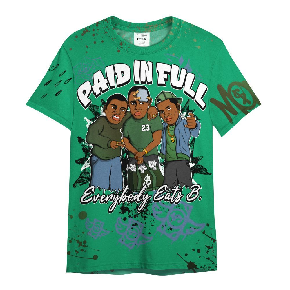 Shirt To Match Foamposite Pro Pine Green 2025 - Everybody Paid In Full Crayon All Over Print