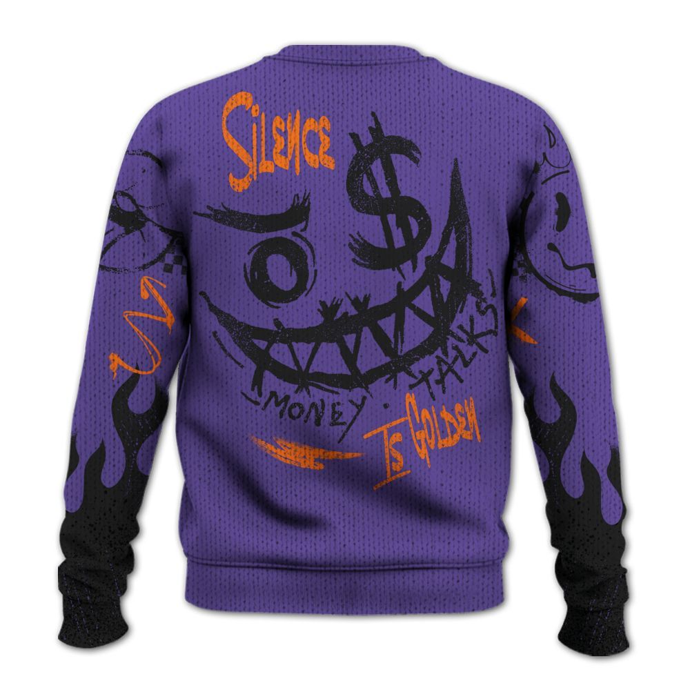 Knitted Sweater To Match Air Max Waffle SP Voltage Purple - Mouth Burning Street Style