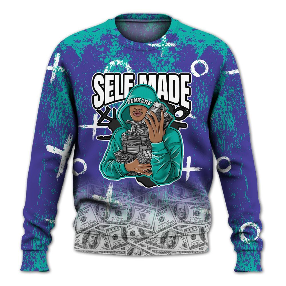 Sweatshirt To Match Retro Grape 5s - Selfmade Unique Grunge All Over Print