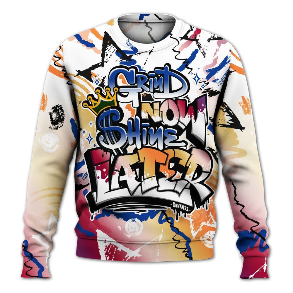 Sweatshirt To Match Air Griffey Max Los Angeles 1s - Grind Shine Later Drip All Over Print