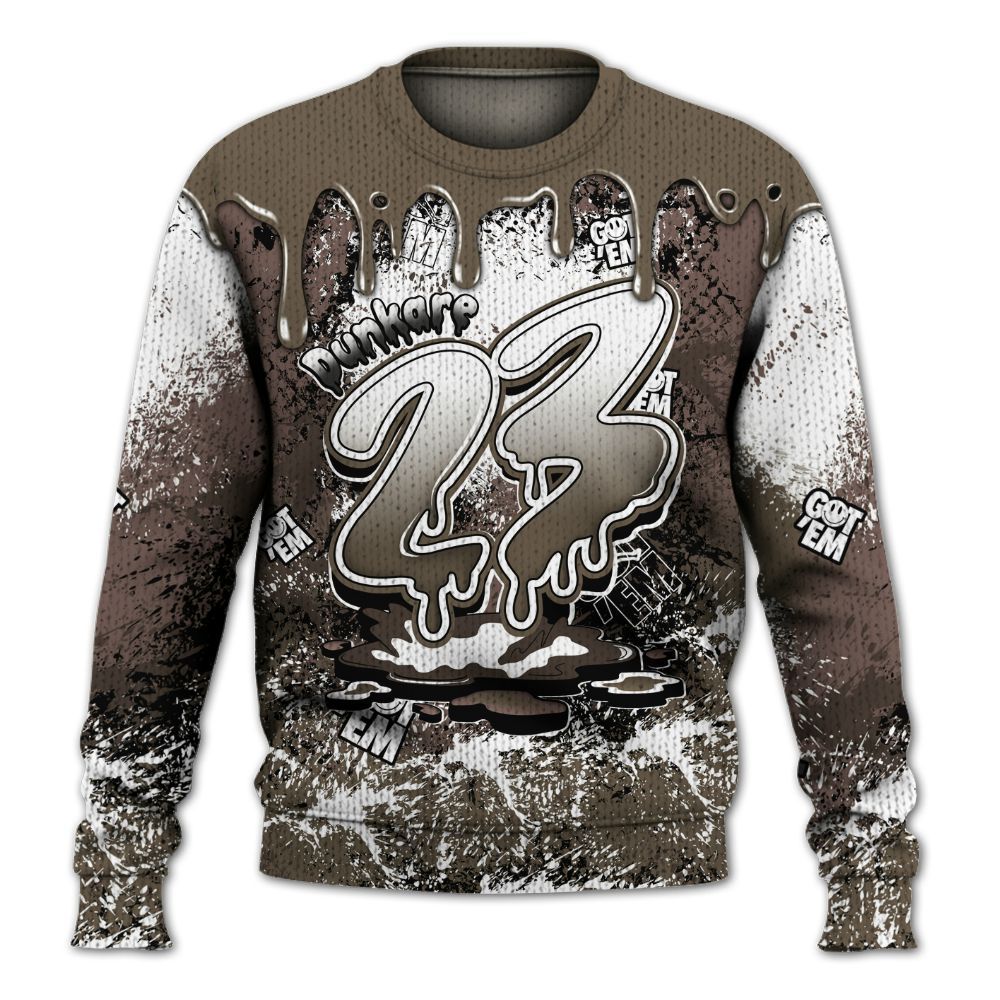 Sweater To Match AMM Dark Mocha 4s - Dripping 23 Drip Graphic