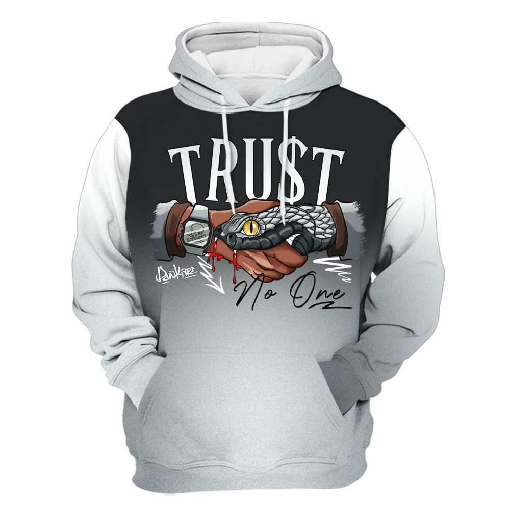 Hoodie To Match Cap And Gown 6s - Snake Trust No One Drip All Over Print