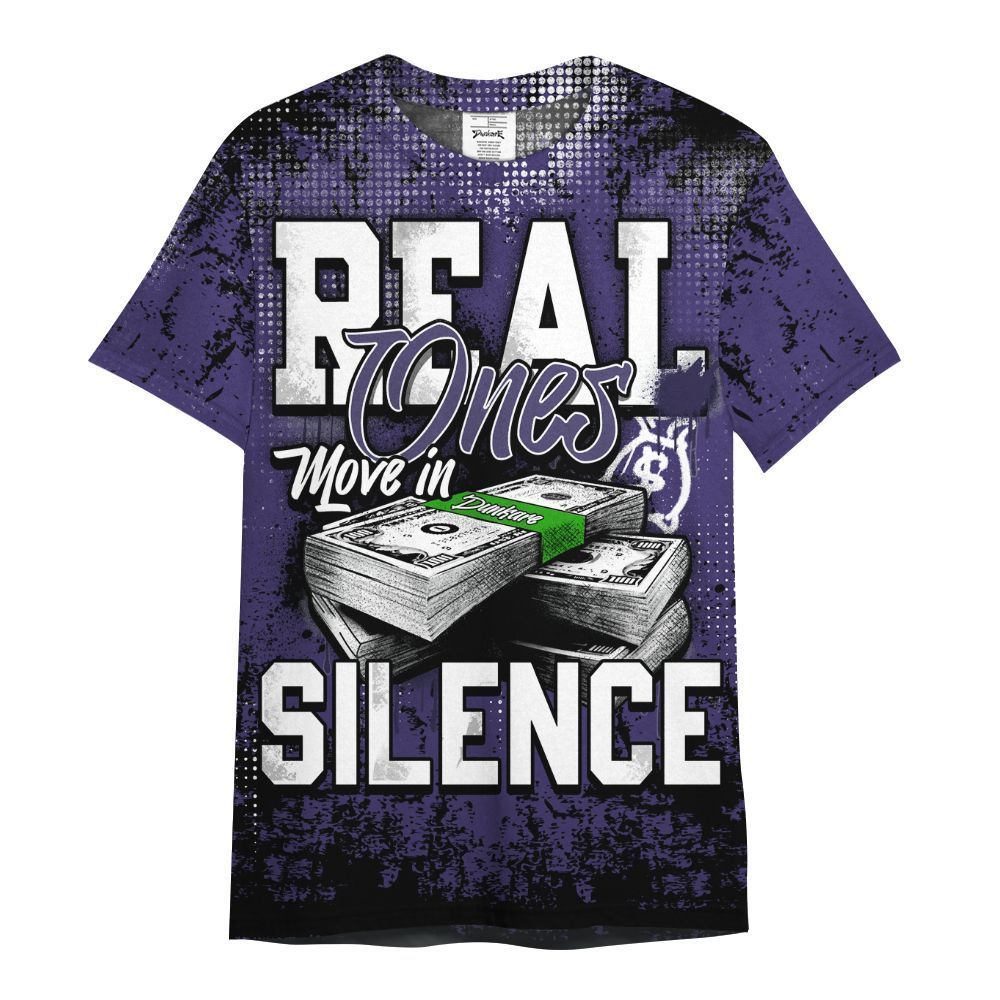 Shirt To Match Retro Court Purple 13s - Move In Silence Money Street Retro All Over Print