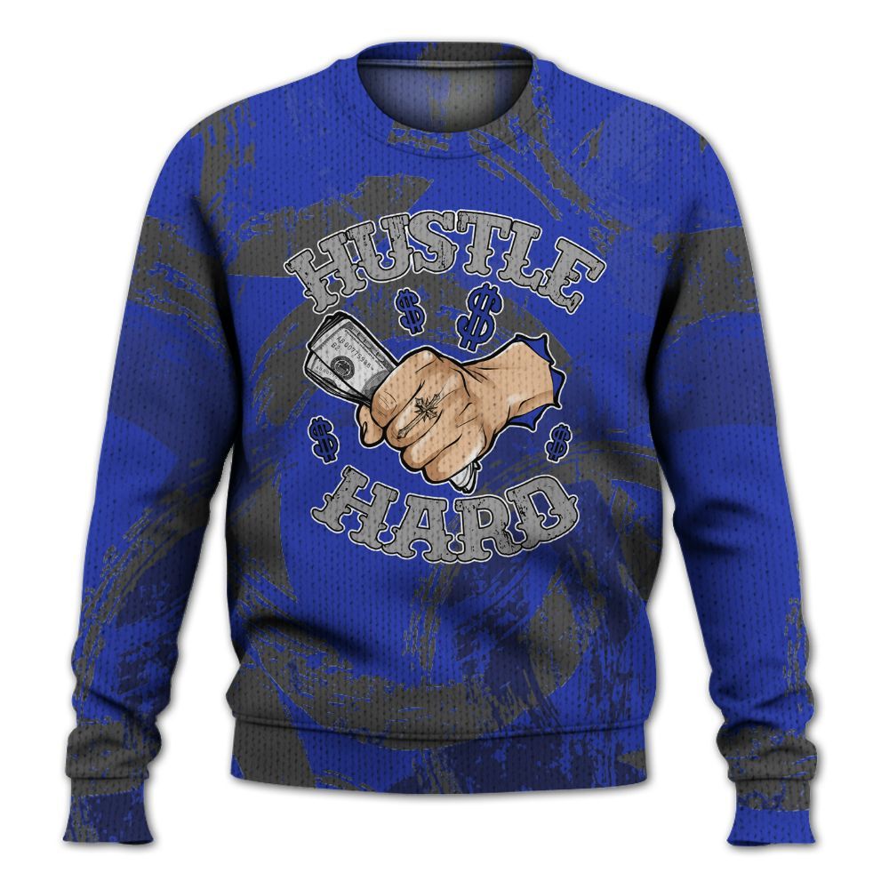 Knitted Sweater To Match Air Max Plus Black Racer Blue - Hustles Hard! Splash