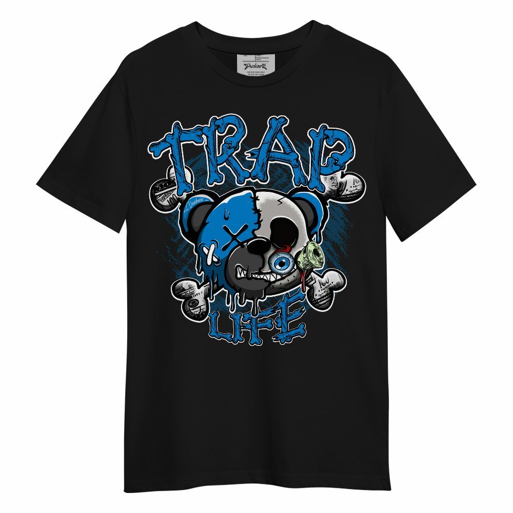Shirt To Match Industrial Blue 4s - Trap Bear Skull Military Blue 4s Unisex Shirt