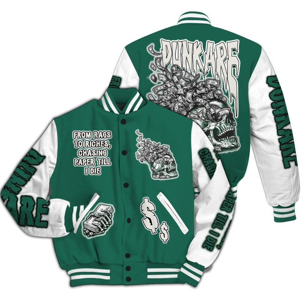 Varsity Jacket To Match Oxidized Green 4s - From Rags To Riches All Over Print