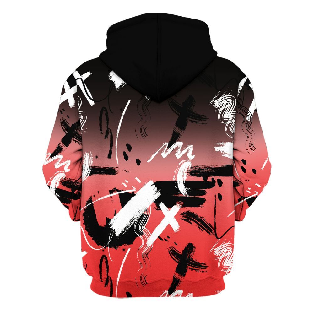 Hoodie To Match Red Thunder 4s - Money Hustle Grind Pray All Over Print