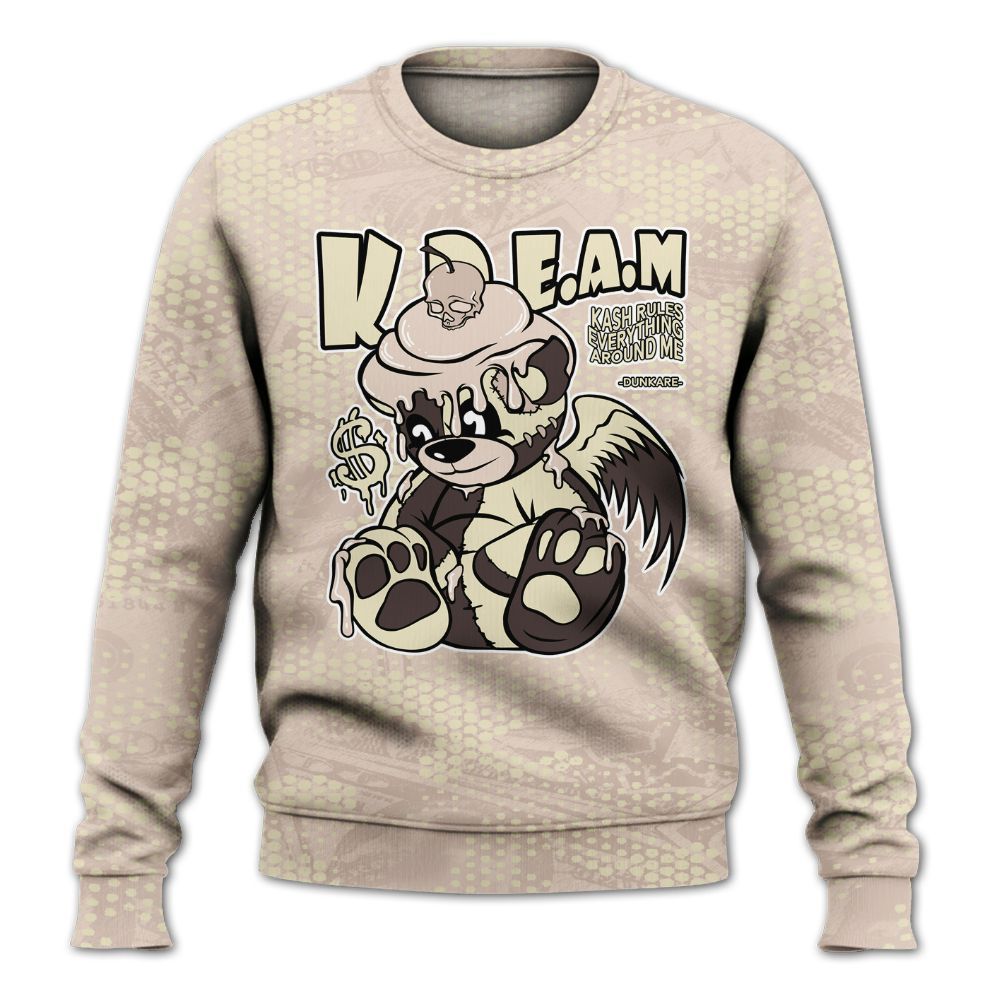 Sweatshirt To Match A Ma Maniere X Fossil Stone 4s - Loot Bear All Over Print