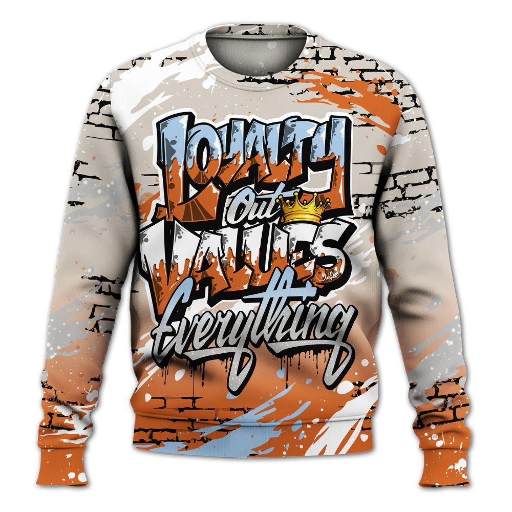 Sweatshirt To Match SE Craft 5s - Values Of Loyalty Drip All Over Print