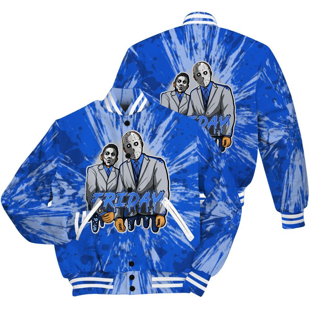Varsity Jacket To Match Air Foamposite One Royal Shirt - Friday Halloween Graphic Luxury All Over Print