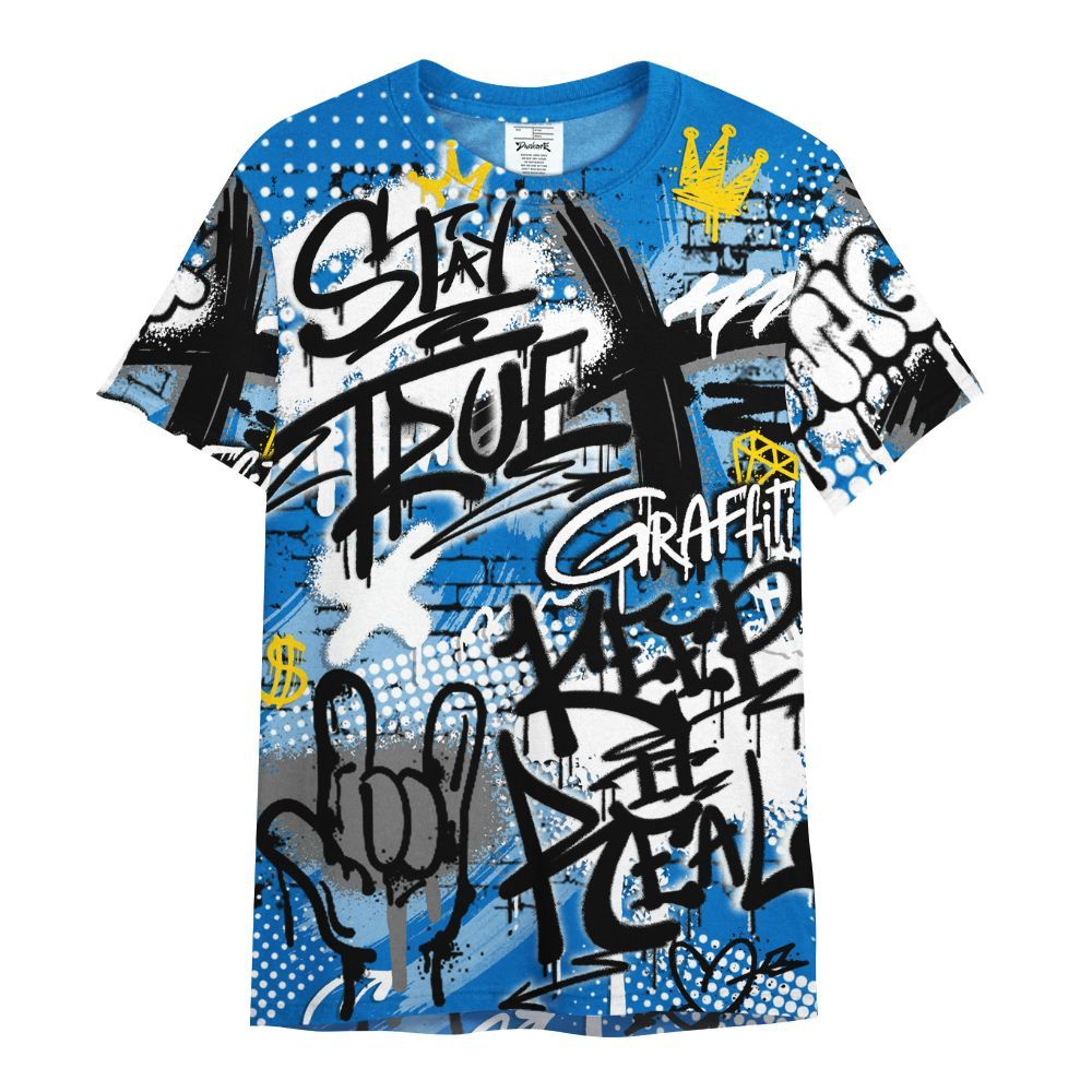 Shirt To Match Blueberry 12s - True It Real Graffiti Streetwear All Over Print