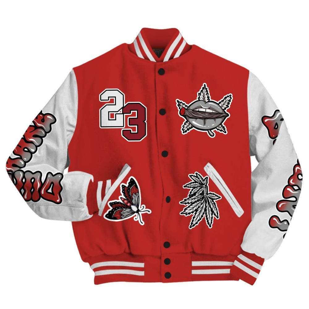 Varsity Jacket To Match Bred Reimagined 4s - Bluntz Unique All Over Print