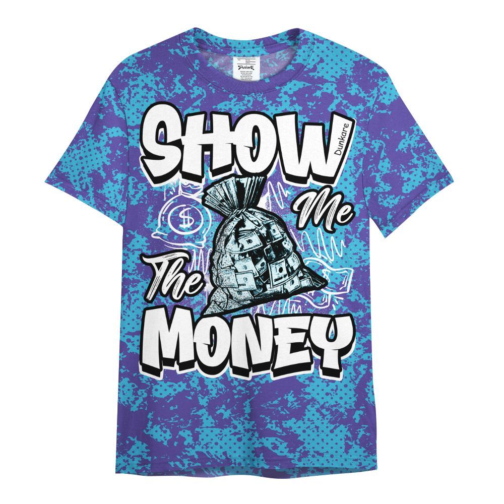 Shirt To Match Retro Aqua 6s - Show Me The Money Retro All Over Print