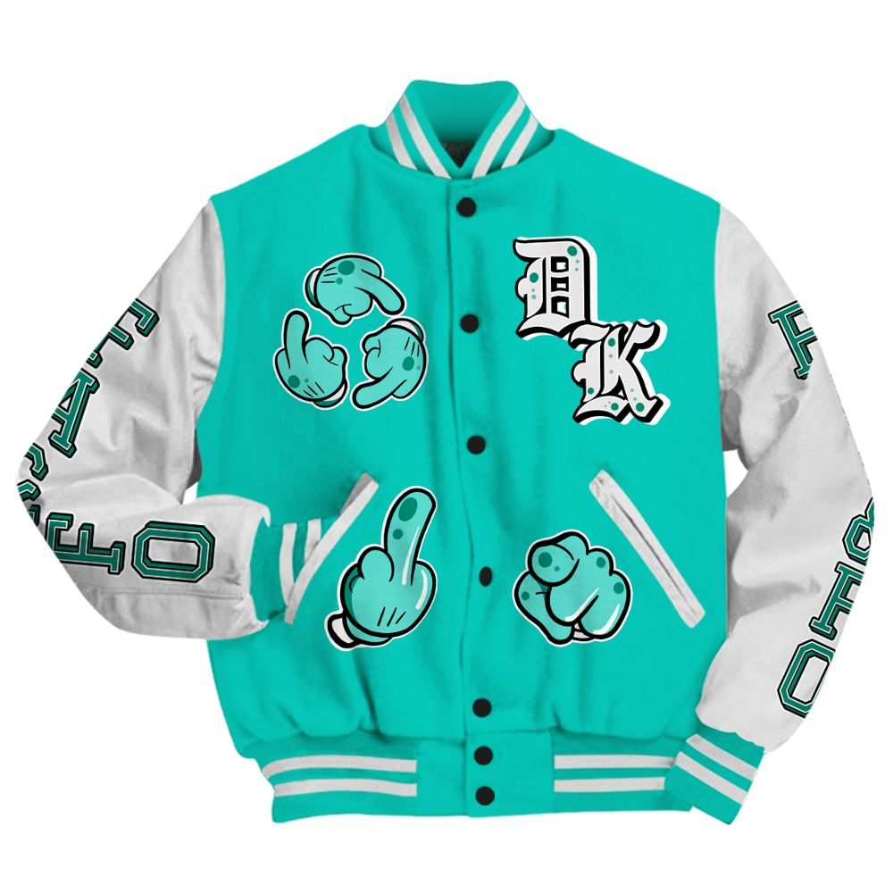 Varsity Jacket To Match Dunk Low Clear Jade - F Around Find Out Graphic All Over Print