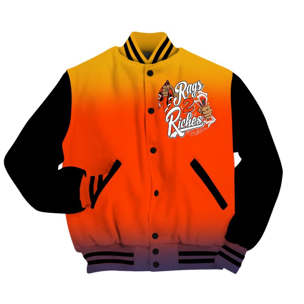 Varsity Jacket To Match J Balvin Rio 3s - Custom Name Rag 2 Riches Varsity Jacket Outfit 1505 NCT
