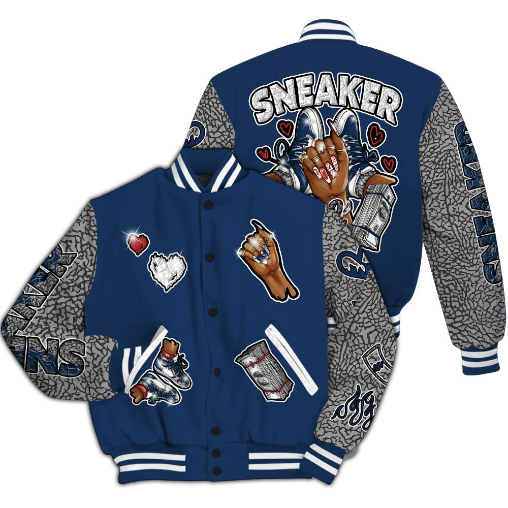 Varsity Jacket To Match SP Sport Royal 3s - Sneakerz Girlz All Over Print