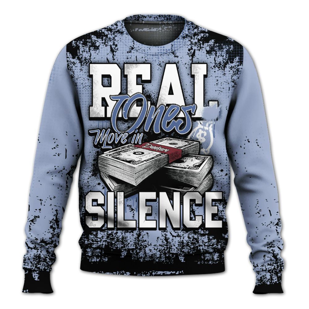 Sweatshirt To Match Black Metallic 5s - Move In Silence Money Street Retro All Over Print