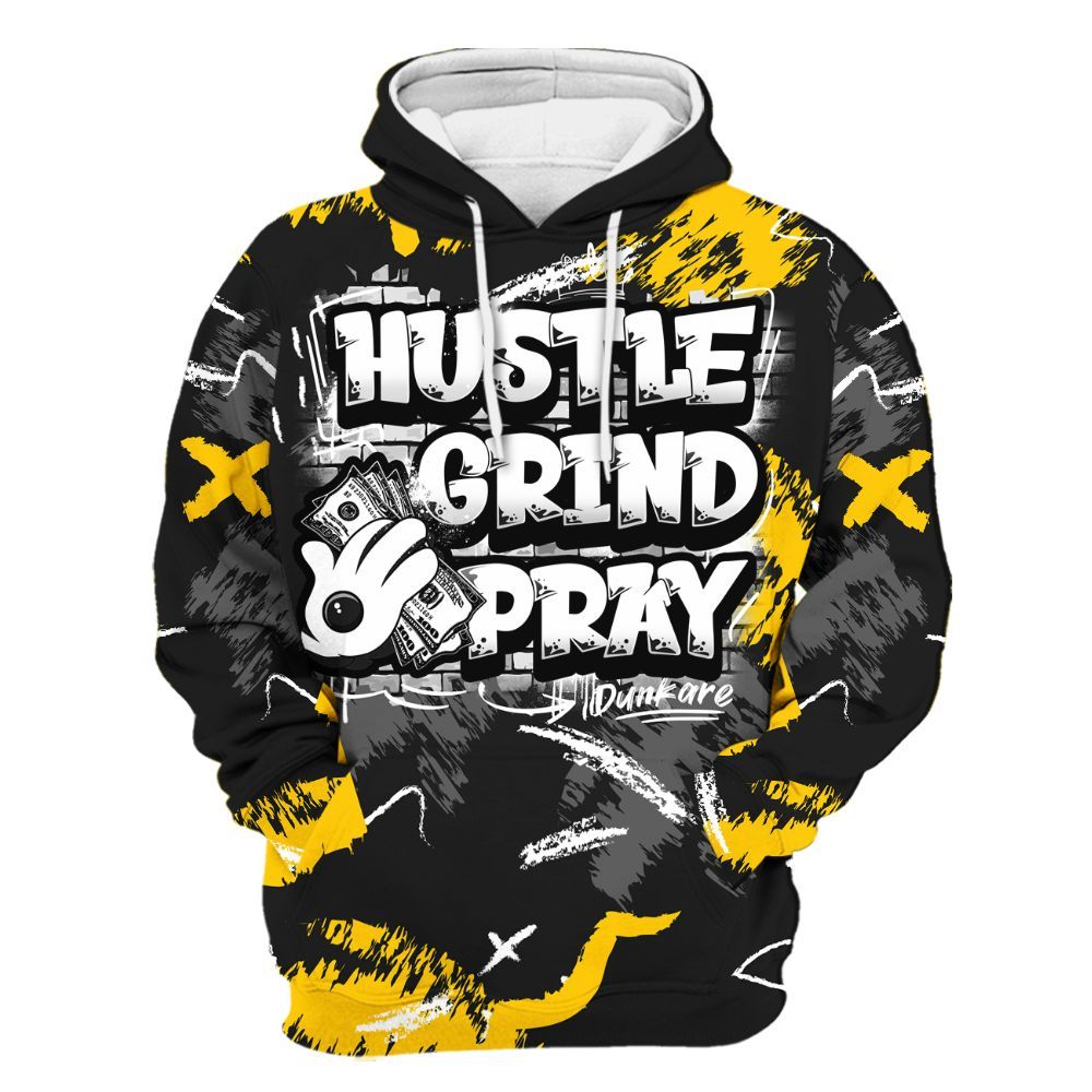 Hoodie To Match Corteiz Air Max 95 Tour Yellow - Hustle Grind Pray Retro All Over Print