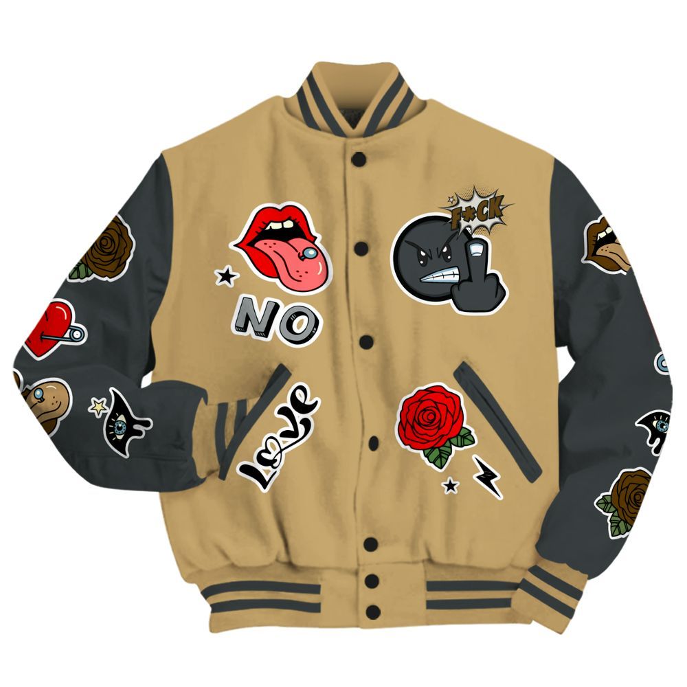 Varsity Jacket To Match Black LD 1000 - FK Around Find Out All Over Print