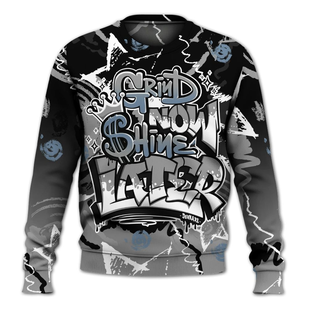 Sweatshirt To Match Black Chrome 6s - Grind Shine Later Drip All Over Print
