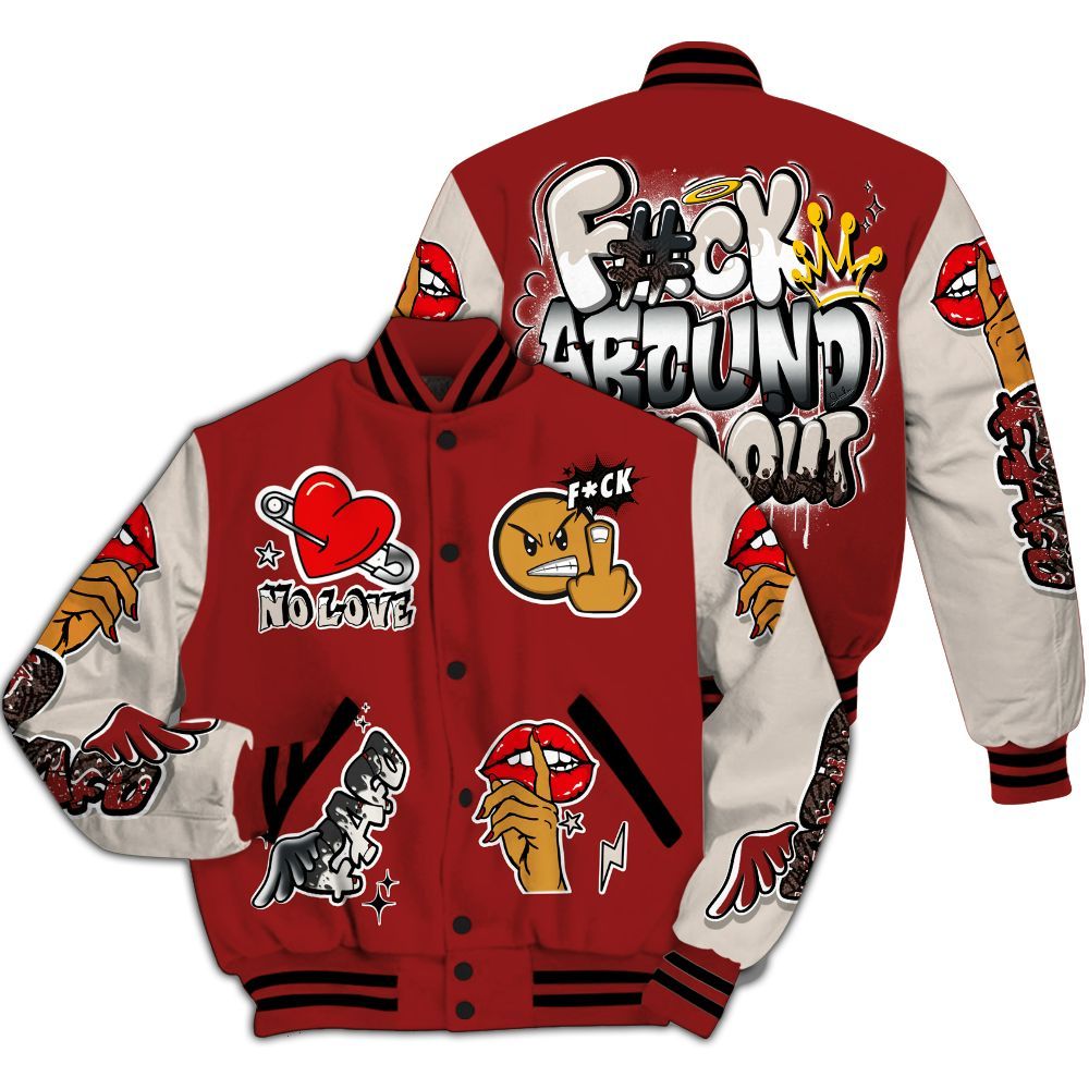 Varsity Jacket To Match World’s Best Dad 3s - FK Around Find Out All Over Print