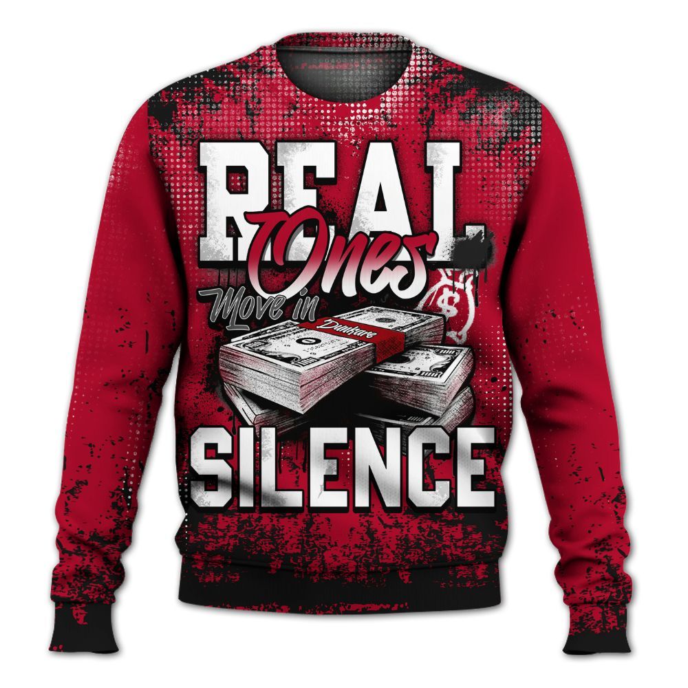 Sweatshirt To Match Air Foamposite Pro Gym Red - Move In Silence Money Street Retro All Over Print