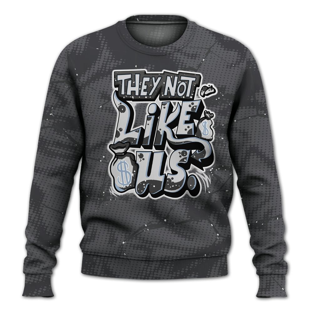 Sweatshirt To Match Reverse Black White 6s - Dislike Us Graphic All Over Print