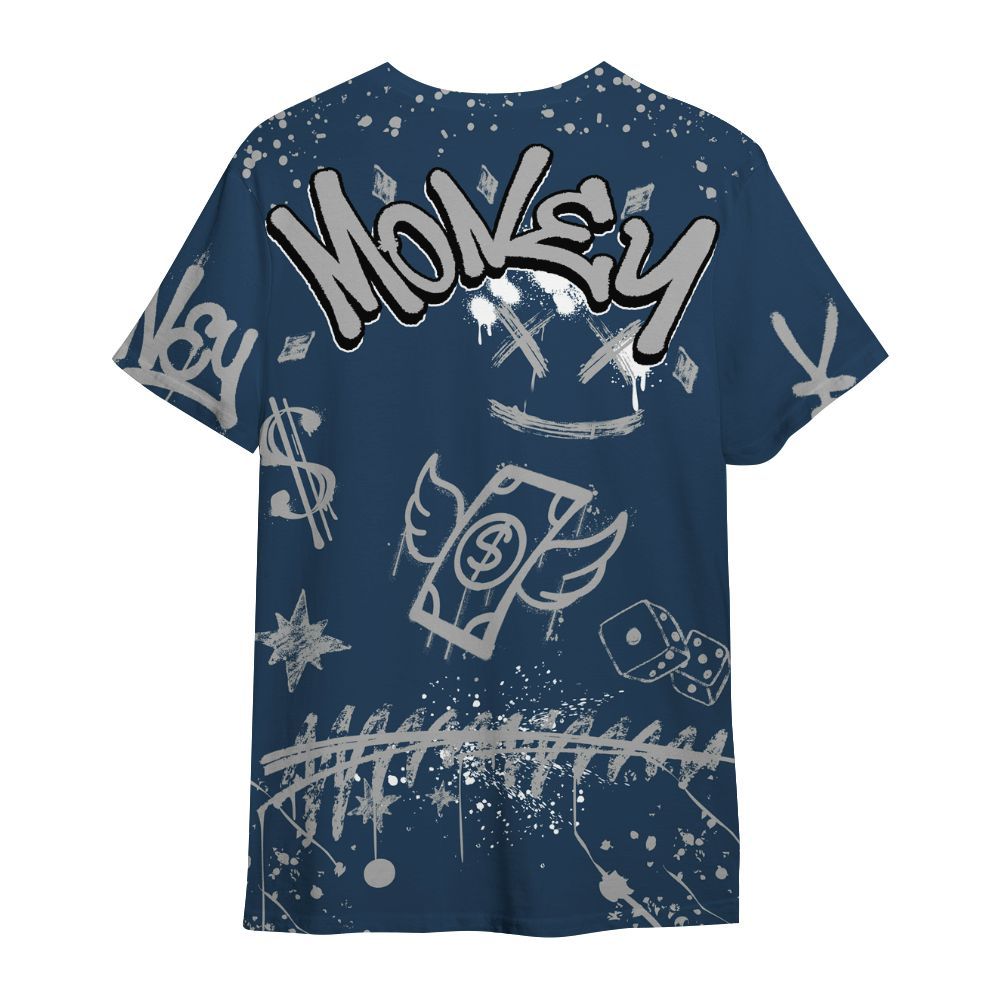 Shirt To Match Retro French Blue 2025 12s - Everybody Paid In Full Crayon All Over Print