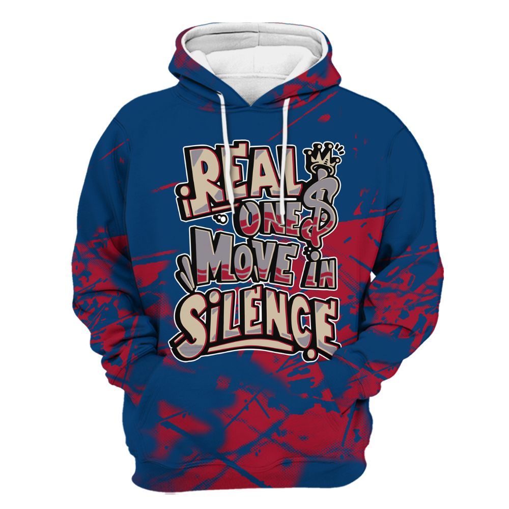 Hoodie To Match Rare Air 4s - Ones Move In Silence Graphic All Over Print