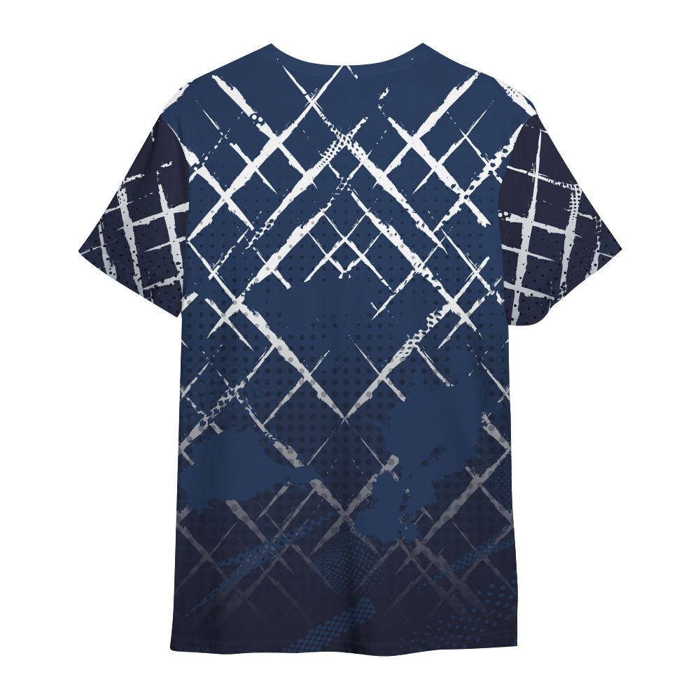 Shirt To Match Low 85 Metallic Blue 1s - Halftone Stand Business Dripping All Over Print