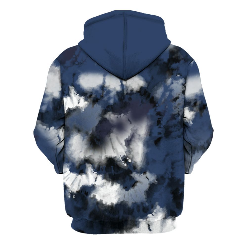 Hoodie To Match Low 85 Metallic Blue 1s - SNEAKER Girl Money Drip Tie Dye All Over Print