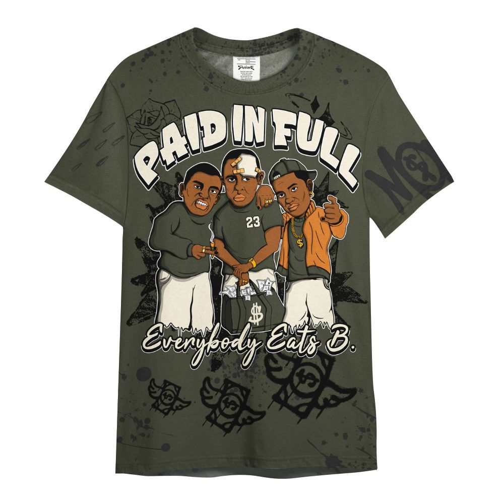 Shirt To Match Retro Undefeated 4s - Paid In Full Crayon All Over Print