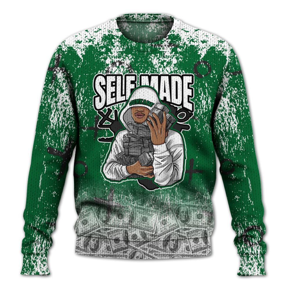 Knitted Sweater To Match Pine Green 13s - Selfmade Unique Drip