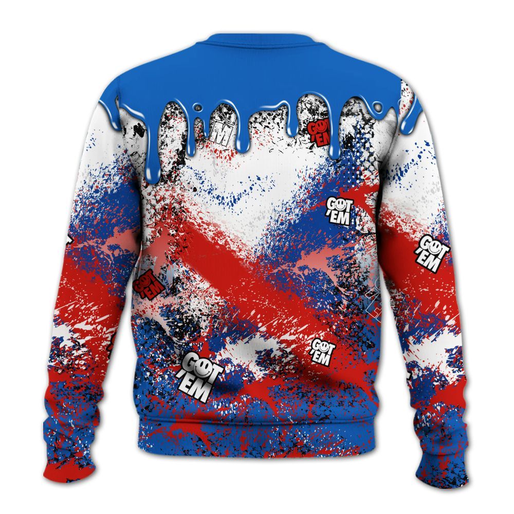 Sweatshirt To Match Kobe 6 Game Royal - Dripping 23 Drip All Over Print