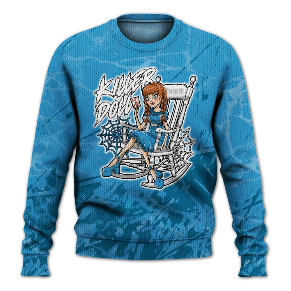 Knitted Sweater To Match Powder Blue 9s - Killer Doll-A Halloween Profound