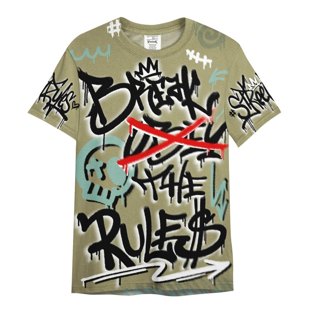 Shirt To Match Dunk Low Suede Olive Aura - Break Rules Streetwear All Over Print
