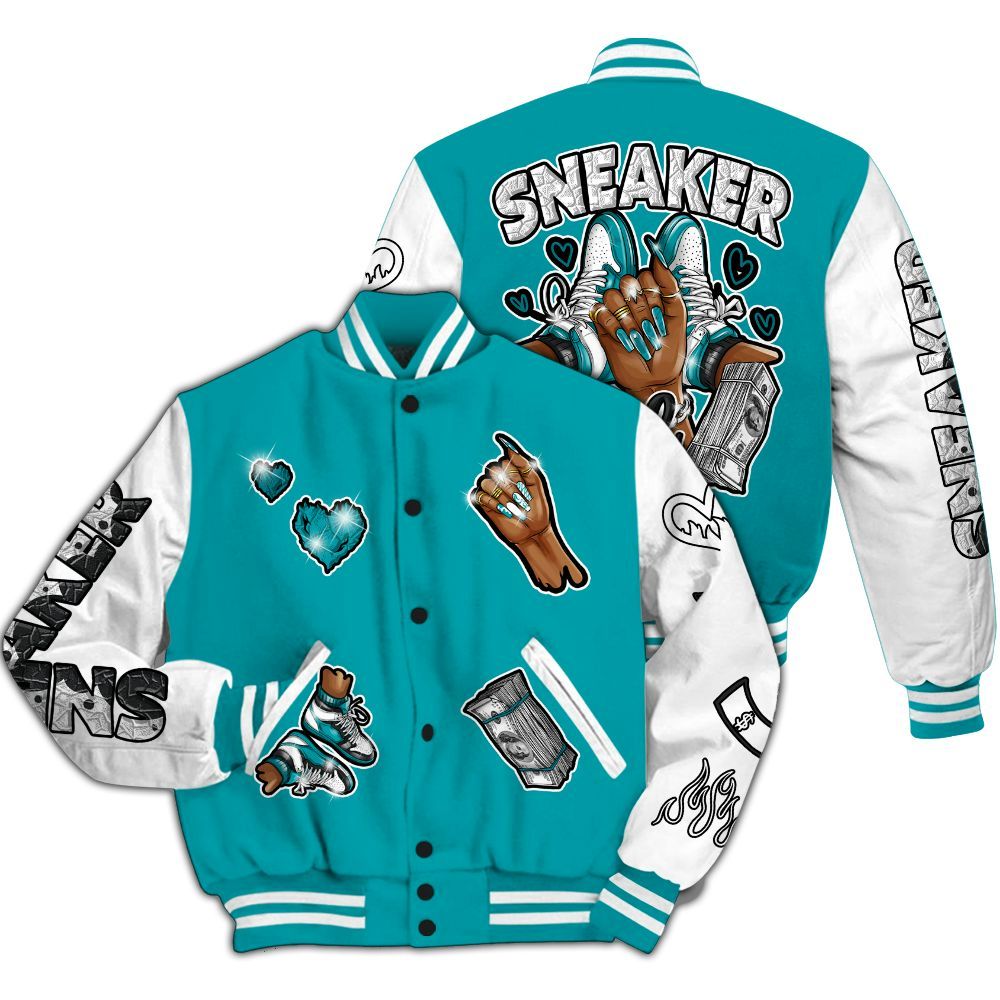 Varsity Jacket To Match Air Griffey Max Aquamarine 1s - Sneakerz Girlz All Over Print